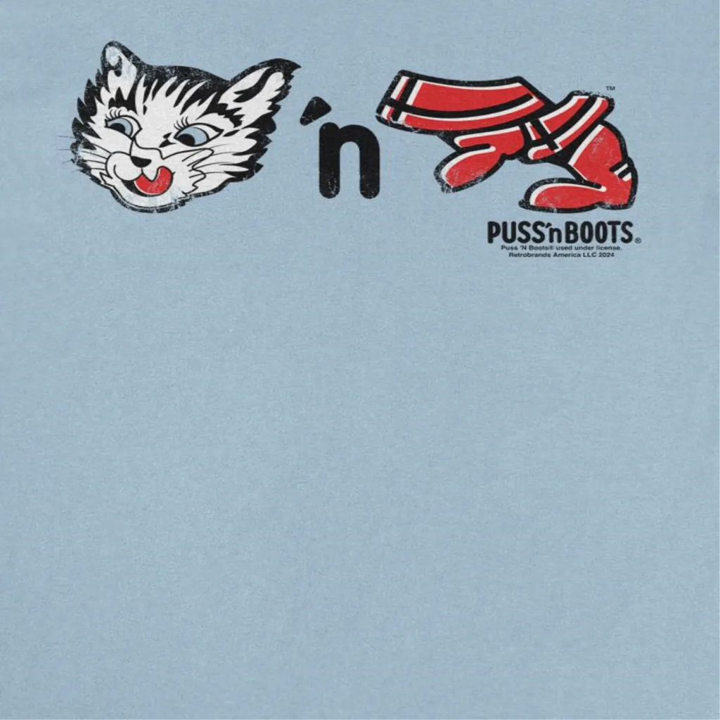 Puss n Boots Retro Cat Food Graphic T-Shirt - T-Shirts - T-Shirt - 2