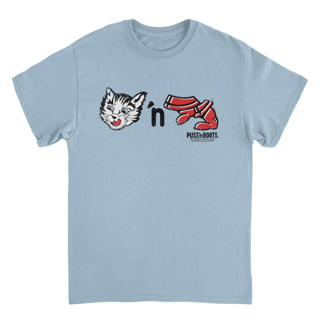Puss n Boots Retro Cat Food Graphic T-Shirt - T-Shirts - T-Shirt - 1