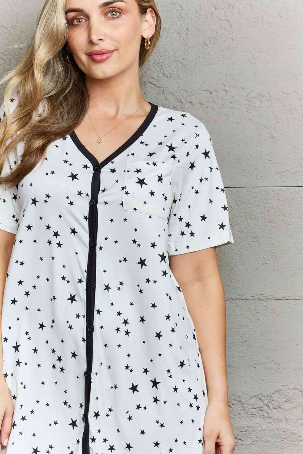 Quilted Quivers Button Down Sleepwear Dress - All Dresses - Sleepwear & Loungewear - 6 - 2024