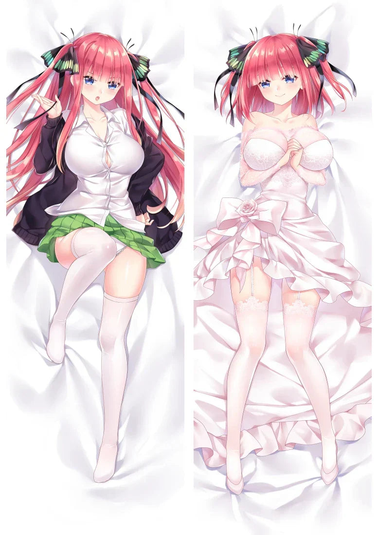 Quintessential Quintuplets Wedding Pillowcase - Red / 34x100cm Peach Skin - Dakimakura - Clothing - 3 - 2024