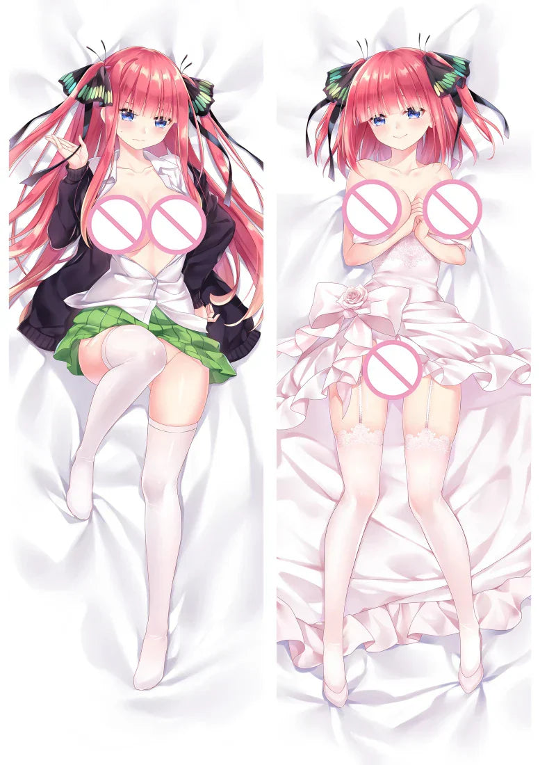 Quintessential Quintuplets Wedding Pillowcase - Blue / 34x100cm Peach Skin - Dakimakura - Clothing - 8 - 2024