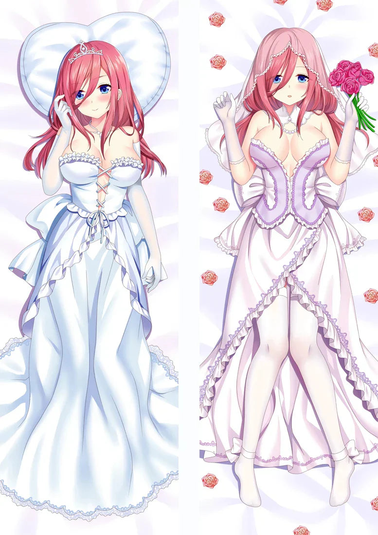 Quintessential Quintuplets Wedding Pillowcase - Purple / 34x100cm Peach Skin - Dakimakura - Clothing - 1 - 2024