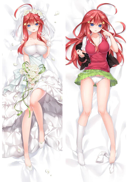 Quintessential Quintuplets Wedding Pillowcase - Black / 34x100cm Peach Skin - Dakimakura - Clothing - 2 - 2024