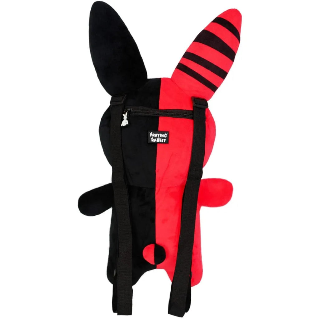 Rabbit Plush Backpack – Red/Black (20”) - Women Bags & Wallets - Stuffed Animals - 3