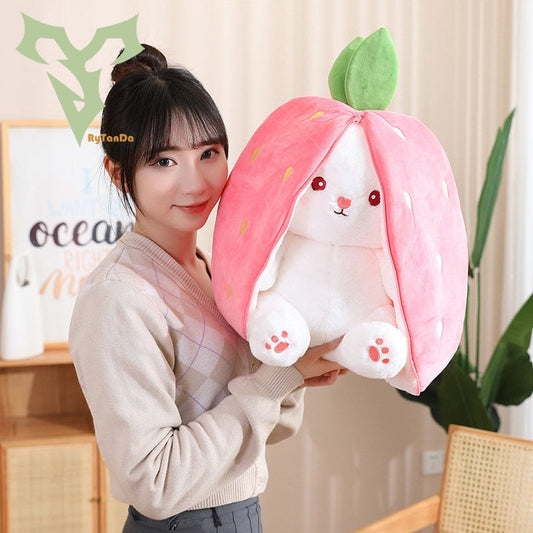 Kawaii Reversible Fruit Rabbit Plush Toy - Toys - Stuffed Animals - 2 - 2024