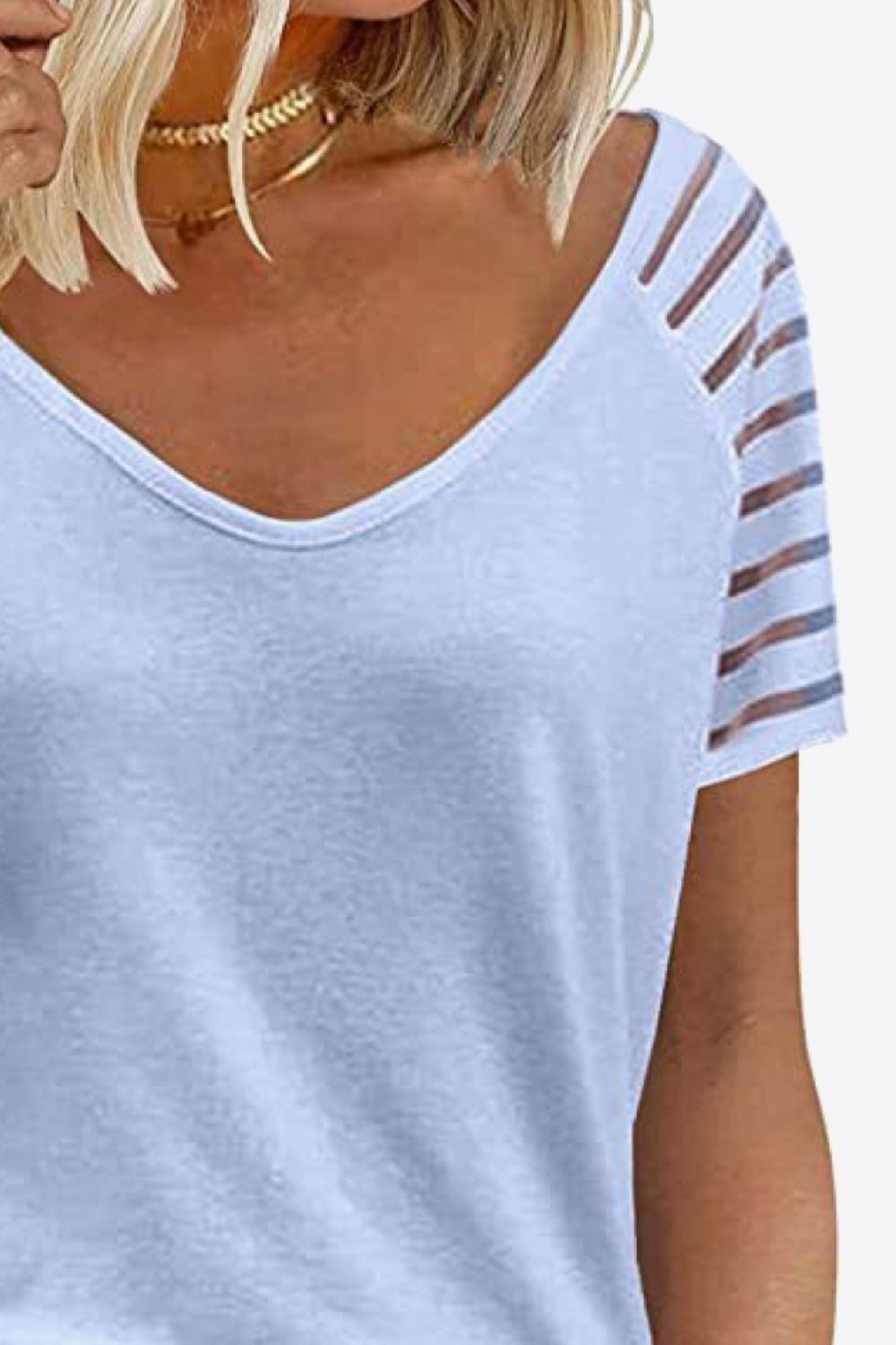 V-Neck Raglan Sleeve Tee - T-Shirts - Shirts & Tops - 12 - 2024