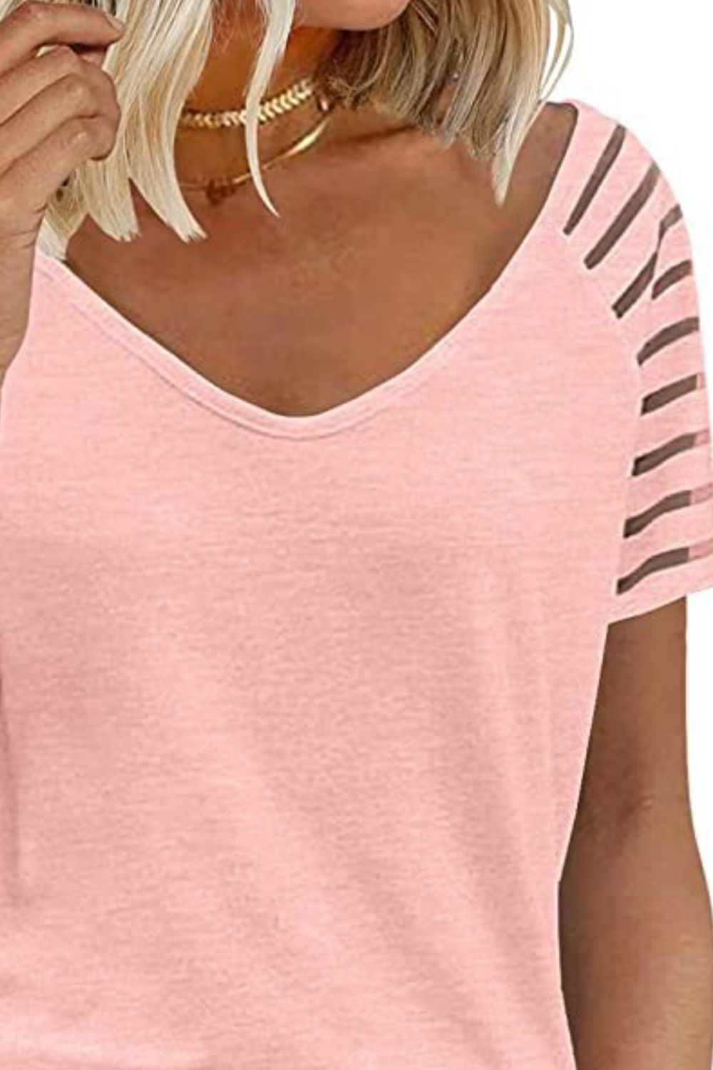 V-Neck Raglan Sleeve Tee - T-Shirts - Shirts & Tops - 15 - 2024