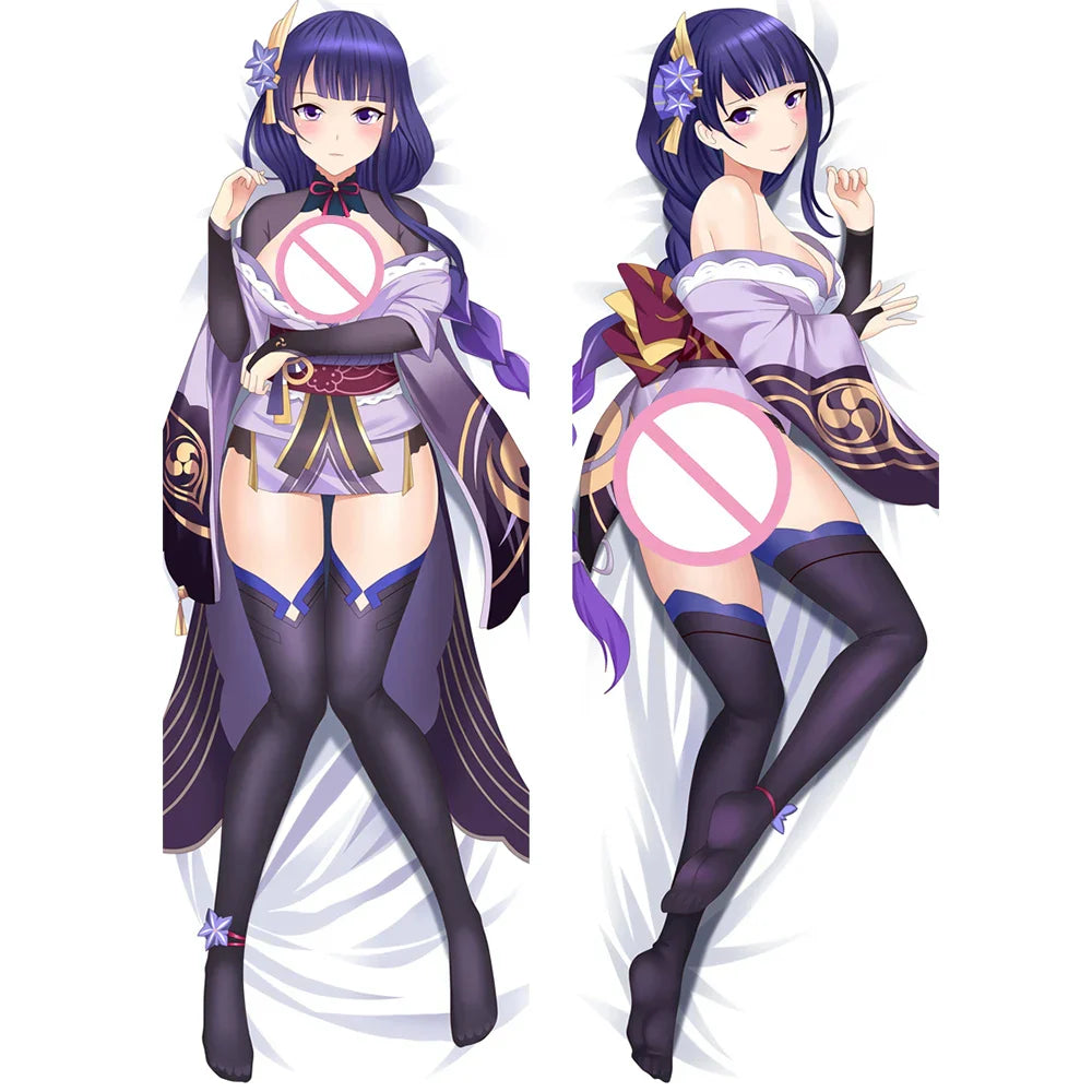 Raiden Shogun Dakimakura - Genshin Impact Anime Body Pillow Case - Baal Pant 21821 / 34x100cm 2way - Anime - Clothing