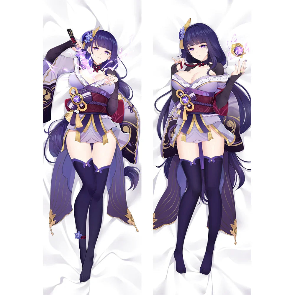 Raiden Shogun Dakimakura - Genshin Impact Anime Body Pillow Case - Baal 21048-1 / 34x100cm 2way - Anime - Clothing - 7