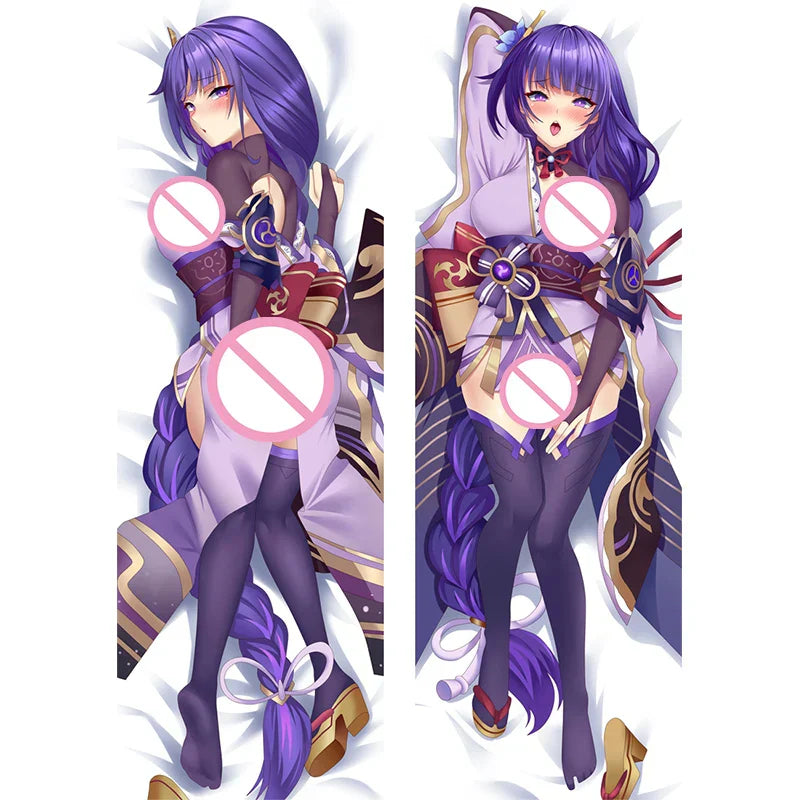 Raiden Shogun Dakimakura - Genshin Impact Anime Body Pillow Case - Baal 21910 / 34x100cm 2way - Anime - Clothing - 11