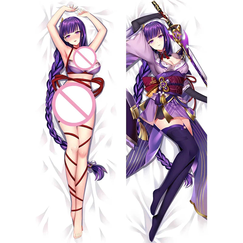 Raiden Shogun Dakimakura - Genshin Impact Anime Body Pillow Case - Baal 21924 / 34x100cm 2way - Anime - Clothing - 4