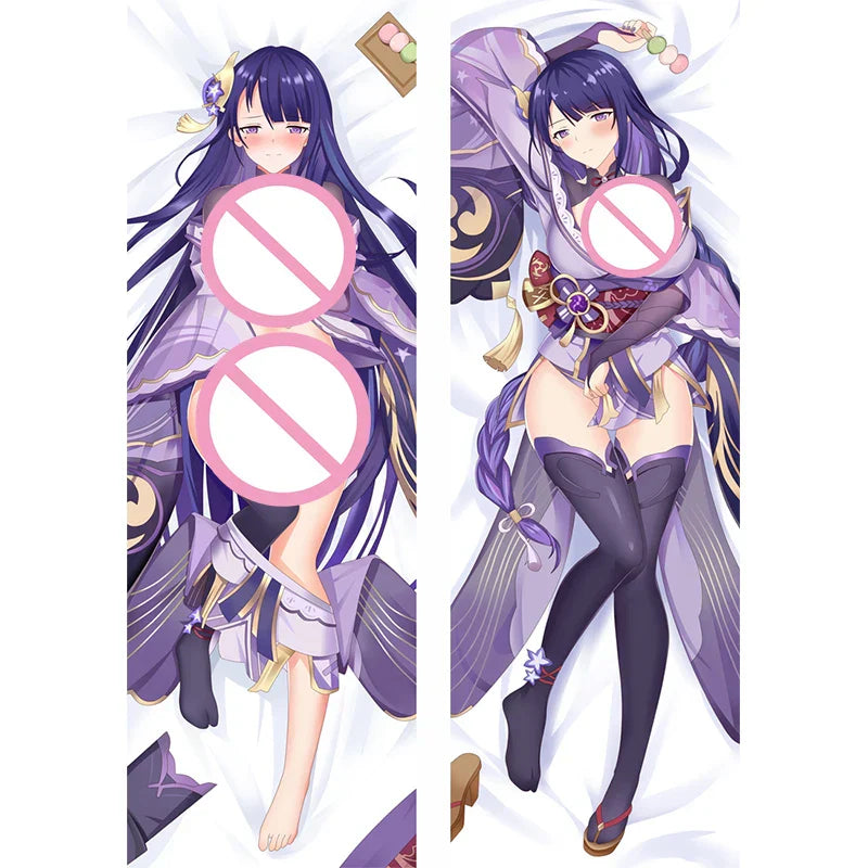 Raiden Shogun Dakimakura - Genshin Impact Anime Body Pillow Case - Baal 211009 / 34x100cm 2way - Anime - Clothing - 5