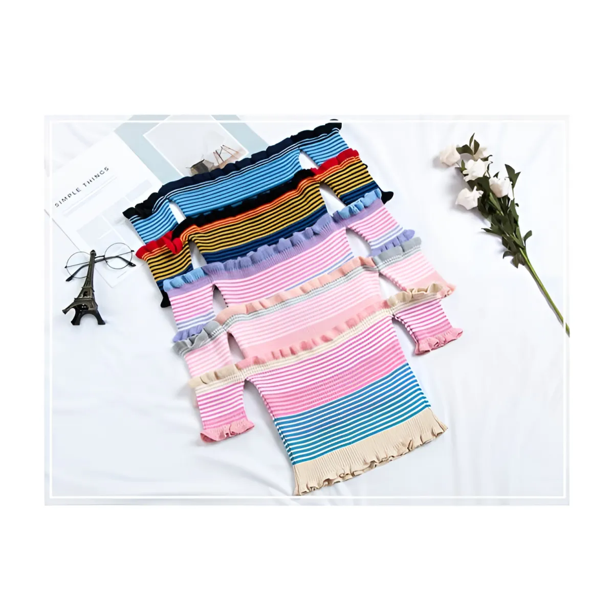 Rainbow Striped Crop Top - Women’s Clothing & Accessories - 4