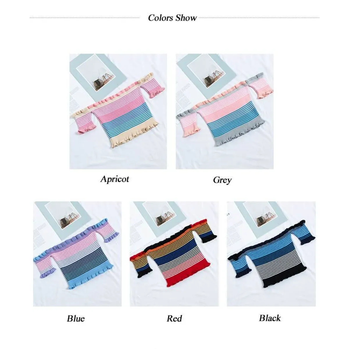 Rainbow Striped Crop Top - Women’s Clothing & Accessories - 5