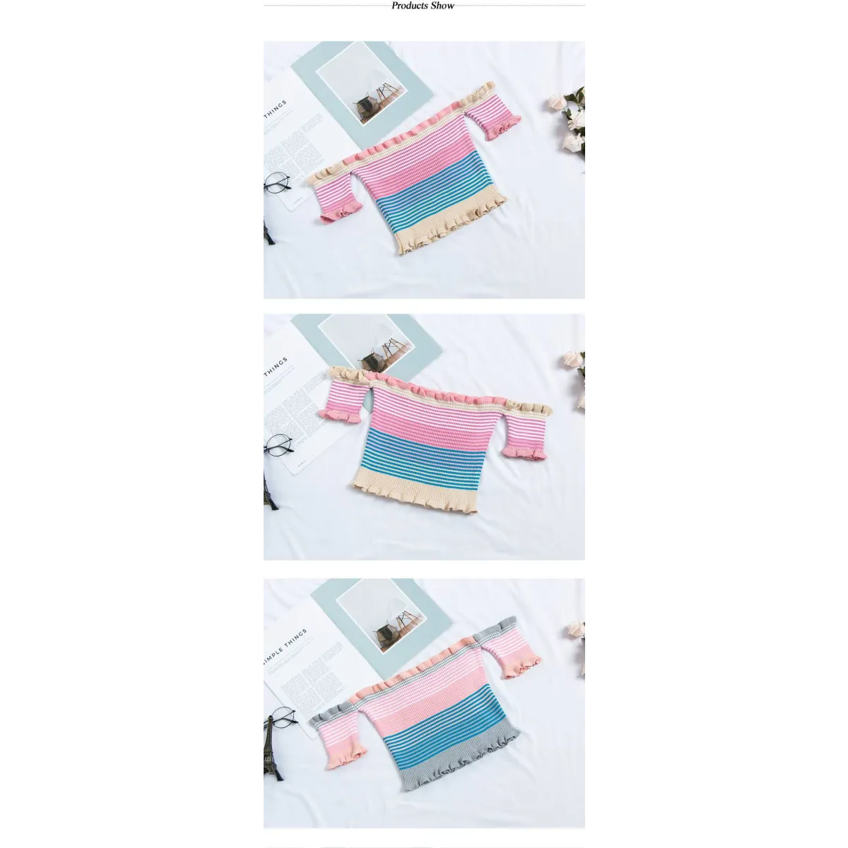 Rainbow Striped Crop Top - Women’s Clothing & Accessories - 6