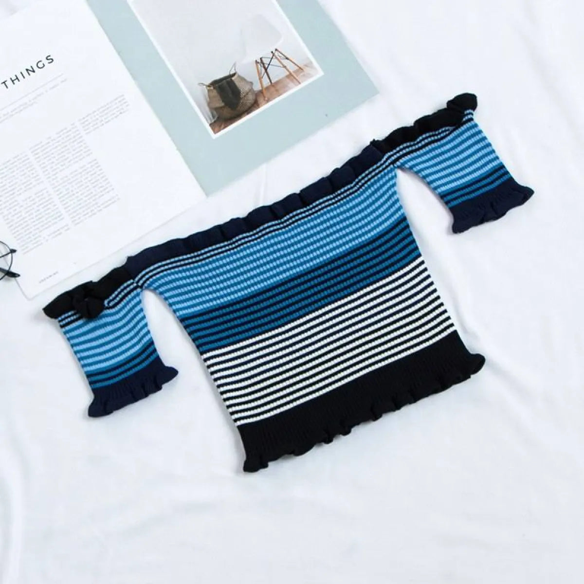 Rainbow Striped Crop Top - Women’s Clothing & Accessories - 9