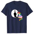 Rainbow Unicorn Shadow Middle Finger Tee - T-Shirts - T-Shirt - 10