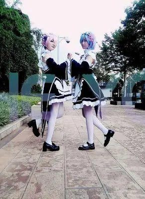 Ram Rem Cosplay Costume - Re:Zero Kara Hajimeru Isekai Seikatsu - Black Maid Outfit - Anime - Costumes - 2 - 2024