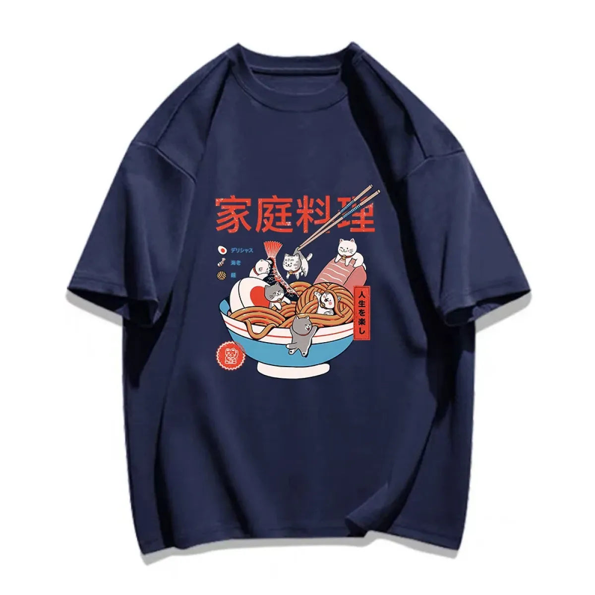 Ramen Cats Harajuku Anime Graphic Tee - T-Shirts - T-Shirts - 5