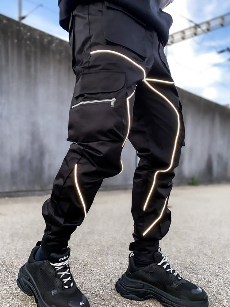 Reflective Techwear Cargo Pants - Bottoms - Shirts & Tops - 1 - 2024