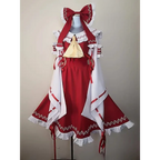 Touhou Reimu Hakurei Cosplay Dress Set with Wig - All Dresses - Cosplay - 1