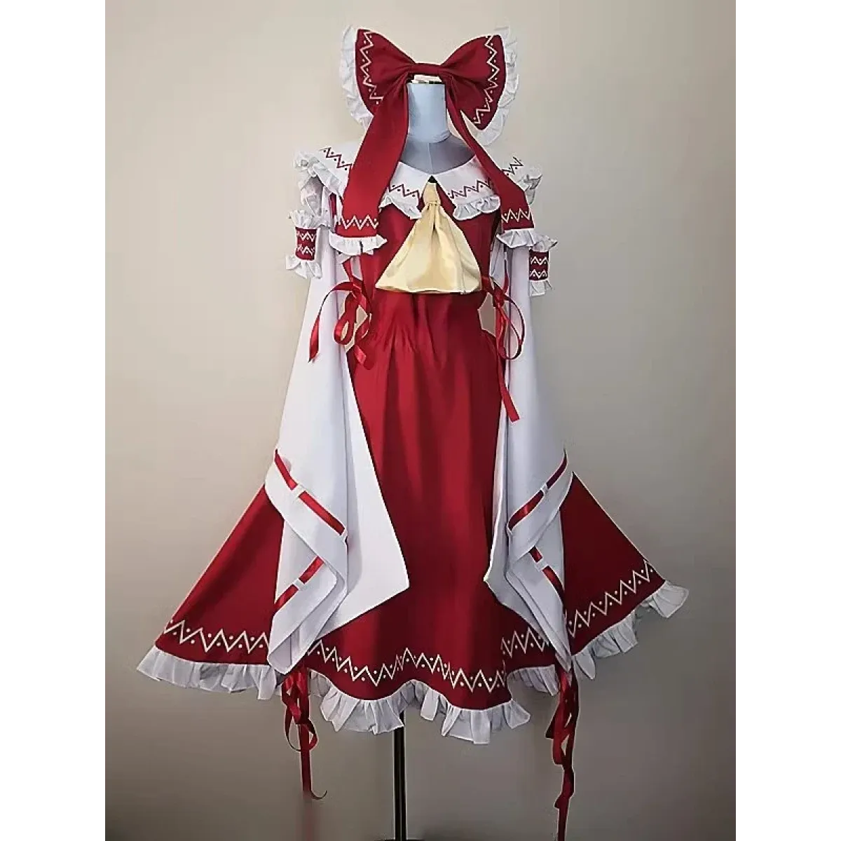 Touhou Reimu Hakurei Cosplay Dress Set with Wig - All Dresses - Cosplay - 3