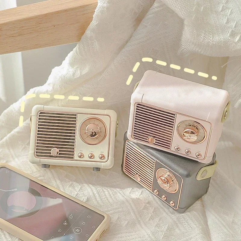 Mini Retro Bluetooth Speaker – Wireless USB Subwoofer Desk Decor - All Products - Speaker Accessories - 2024 - 1