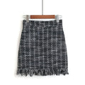 Retro Style Woolen Mini Skirt - Bottoms - 10