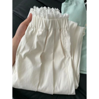 Lace Trim Wide Leg Pants – Retro Y2K Harajuku Casual Trousers - Bottoms - Women’s Pants - 2