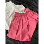 Lace Trim Wide Leg Pants – Retro Y2K Harajuku Casual Trousers - Bottoms - Women’s Pants - 8