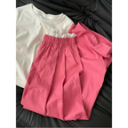 Lace Trim Wide Leg Pants – Retro Y2K Harajuku Casual Trousers - Bottoms - Women’s Pants - 4