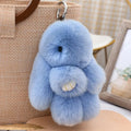 Fluffy Real Rex Rabbit Fur Bunny Keychain - Harajuku Style - Accessory - 18