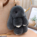 Fluffy Real Rex Rabbit Fur Bunny Keychain - Harajuku Style - Accessory - 16