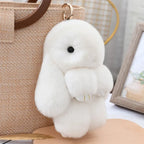 Fluffy Real Rex Rabbit Fur Bunny Keychain - Harajuku Style - Accessory - 11