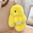 Fluffy Real Rex Rabbit Fur Bunny Keychain - Harajuku Style - Accessory - 15