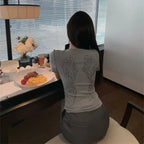 Harajuku Rhinestone Angel T-Shirt - T-Shirts - Crop Tops - 3