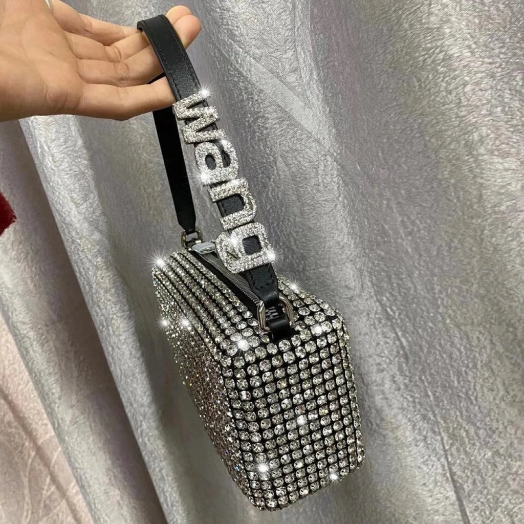 Rhinestone-Encrusted Handbag - Women Bags & Wallets - Pants - 2 - 2024