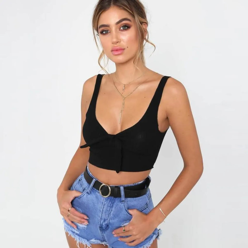 Bow Decorated Crop Top - Women’s Clothing & Accessories - 9