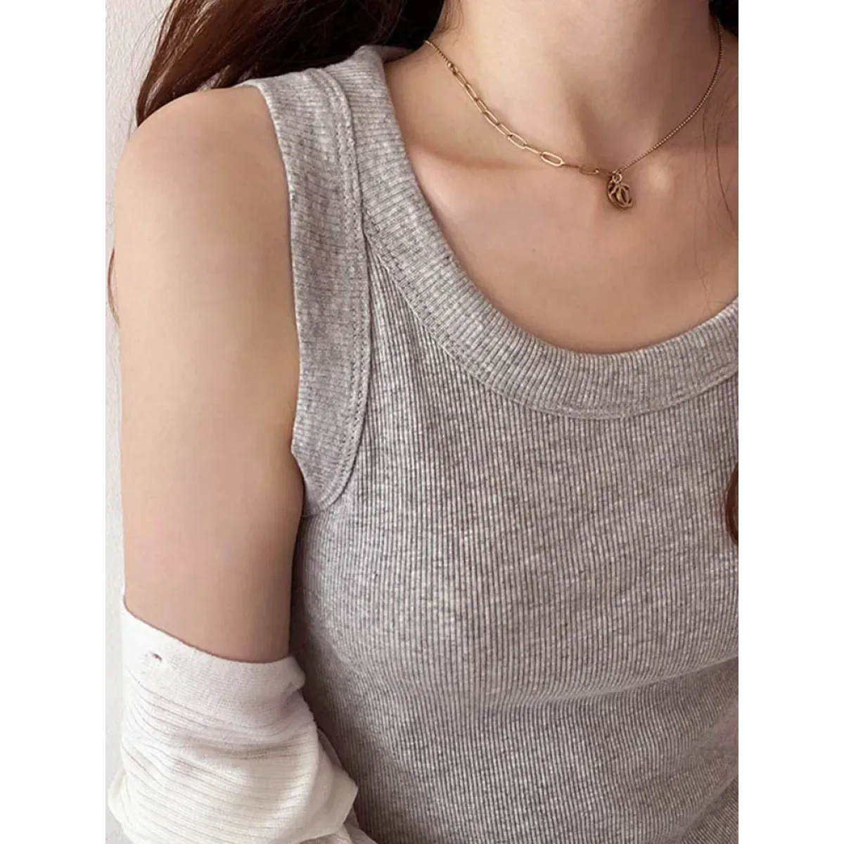 Harajuku Ribbed Knit Tank Top - Tops & Tees - Tops - 1