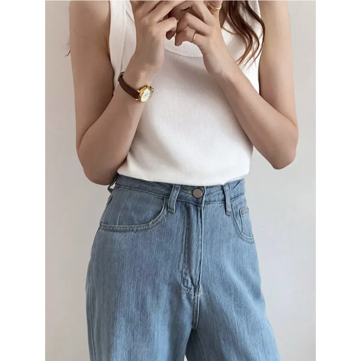 Harajuku Ribbed Knit Tank Top - Tops & Tees - Tops - 2