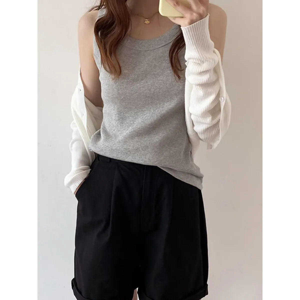 Harajuku Ribbed Knit Tank Top - Tops & Tees - Tops - 5