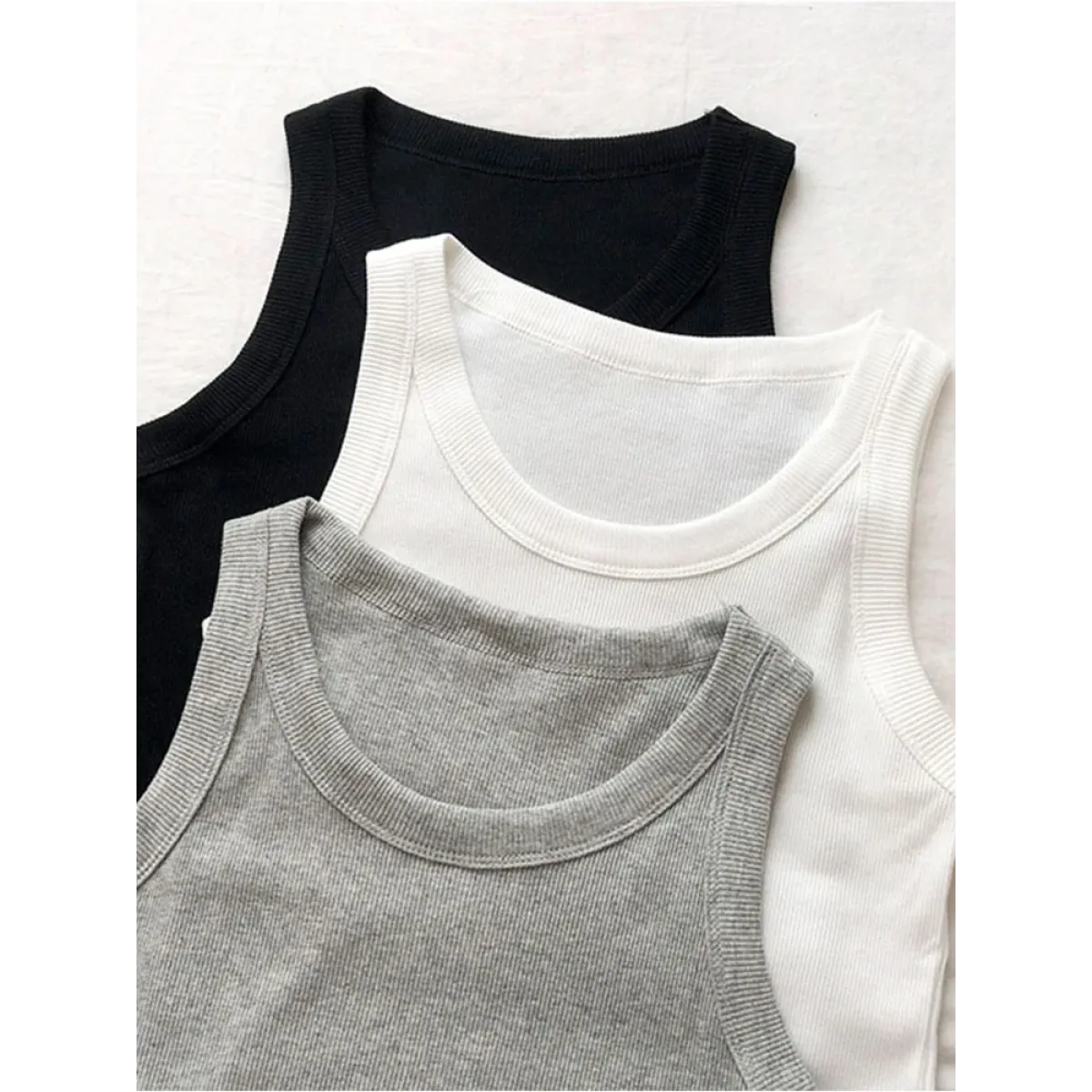Harajuku Ribbed Knit Tank Top - Tops & Tees - Tops - 6
