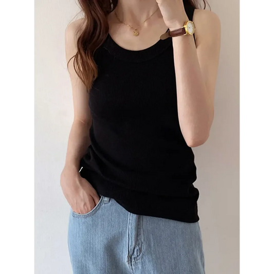 Harajuku Ribbed Knit Tank Top - Tops & Tees - Tops - 7