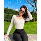 Y2K Ribbed Knit Long Sleeve Bodysuit - Women’s Clothing & Accessories - Intimates - 7