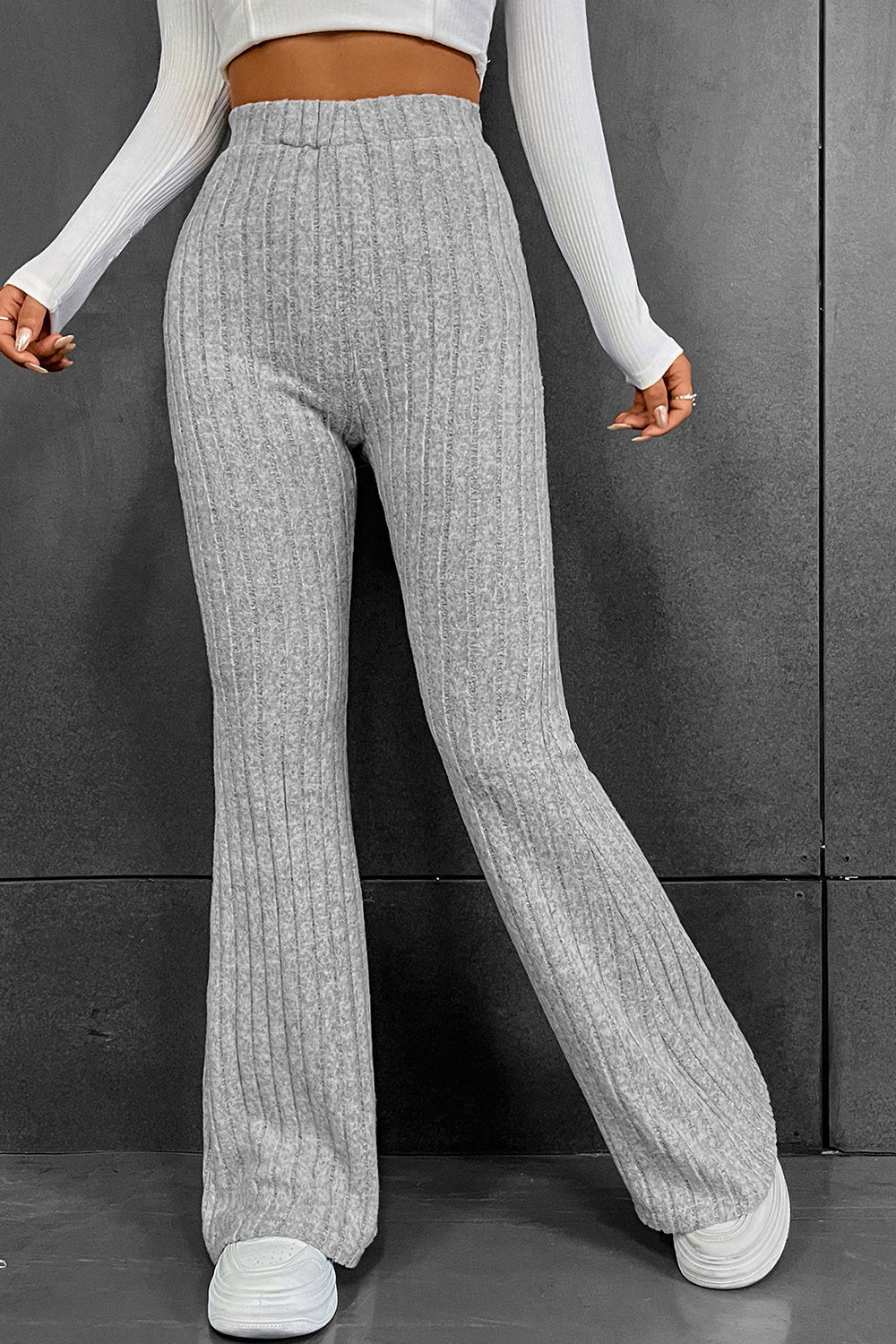 Ribbed Long Pants - Bottoms - Pants - 4 - 2024