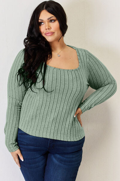 Ribbed Long Sleeve T-Shirt - T-Shirts - Shirts & Tops - 26 - 2024