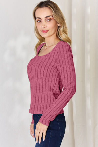 Ribbed Long Sleeve T-Shirt - T-Shirts - Shirts & Tops - 31 - 2024