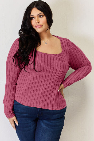 Ribbed Long Sleeve T-Shirt - T-Shirts - Shirts & Tops - 32 - 2024