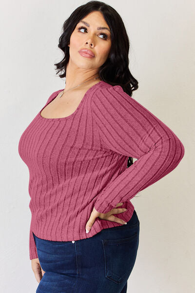 Ribbed Long Sleeve T-Shirt - T-Shirts - Shirts & Tops - 33 - 2024