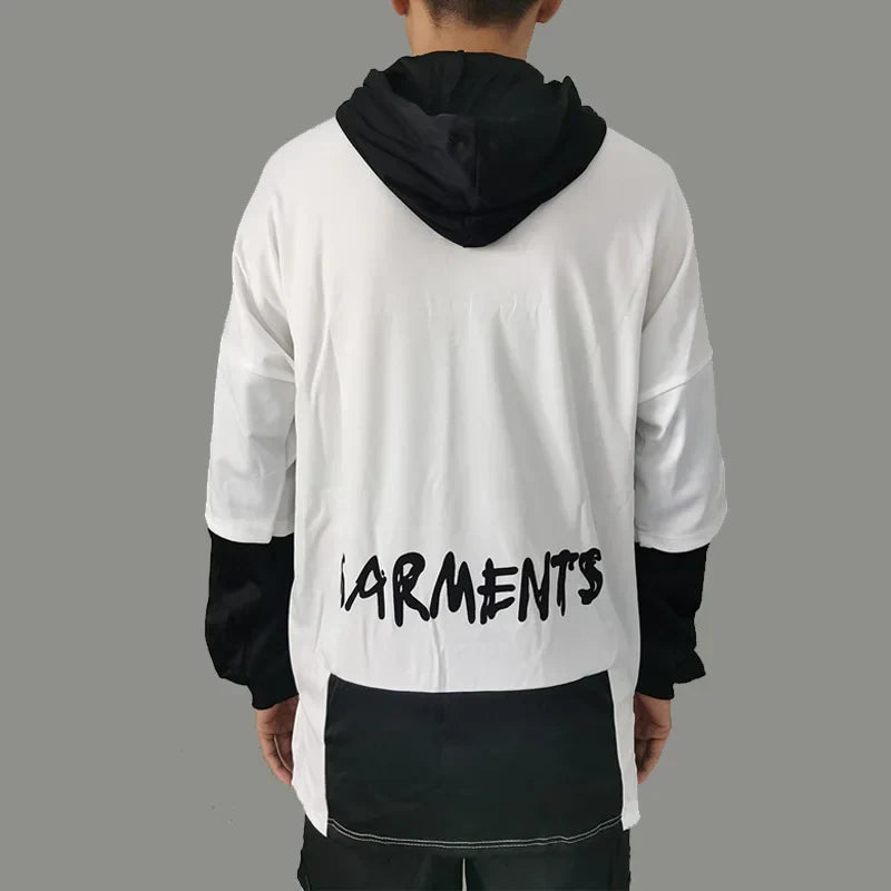 Ribbon Techwear Hoodie with Letter Print - Hoodies & Sweatshirts - Shirts & Tops - 4 - 2024